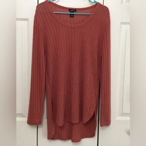 Rue21 Terracotta Ribbed Crew Neck Sweater